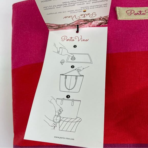 Porto Vino canvas tote insulated compartment NWT - Picture 16 of 16